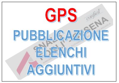 GPS - Pubblicazione Elenchi aggiuntivi