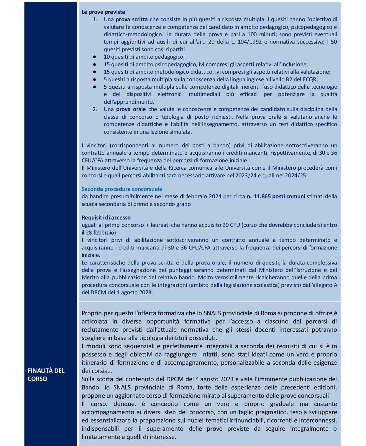 Iscrizione Corso preparazione alla Prova Scritta del Concorso Docenti  Secondaria 2022