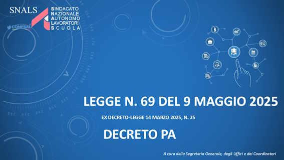 DECRETO PA PROVVEDIMENTI PER LA SCUOLA DECRETO PA PROVVEDIMENTI PER LA SCUOLA
