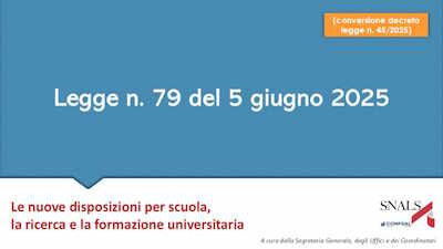 DECRETO-LEGGE N. 45 DEL 7 APRILE 2025 CONVERTITO IN LEGGE 79 DEL 05/06/25