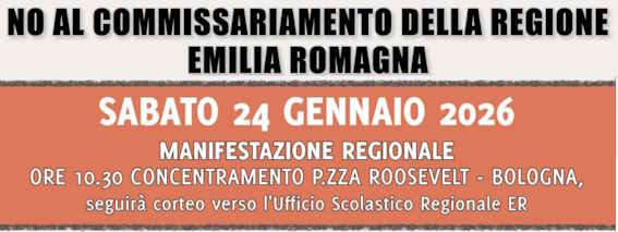 COMMISSARIAMENTO SUL DIMENSIONAMENTO SCOLASTICO - MANIFESTAZIONE REGIONALE