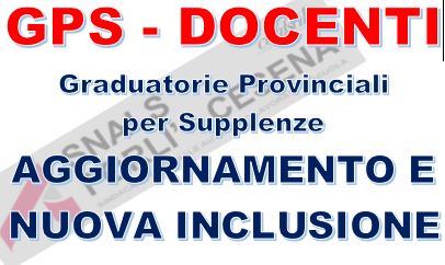 GPS-AGGIORNAMENTO E NUOVE INCLUSIONI