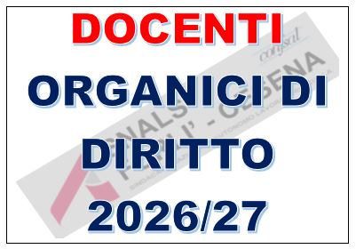 Decreti organico di diritto personale docente - a.s. 2026/27 Decreti organico di diritto personale docente - a.s. 2026/27